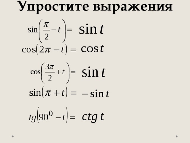 Упростите выражения