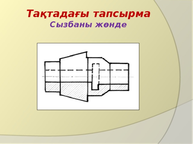 Тақтадағы тапсырма  Сызбаны жөнде 
