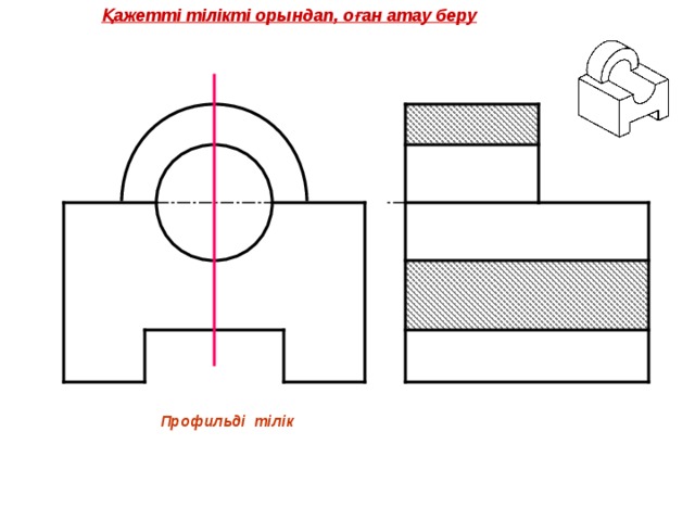 Қажетті тілікті орындап, оған атау беру Профильді тілік 