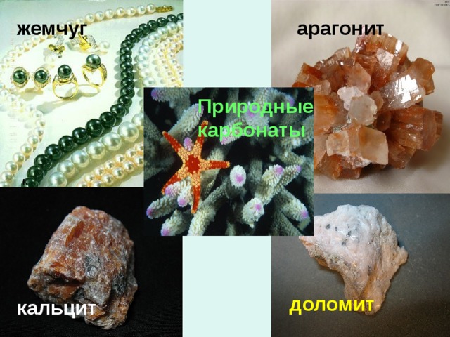 арагонит жемчуг Природные карбонаты к доломит кальцит 