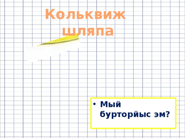 Кольквиж шляпа Мый бурторйыс эм? 