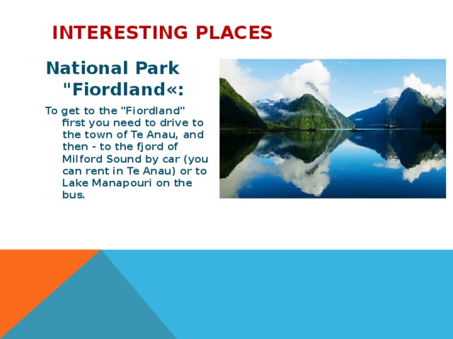  Interesting places  National Park 
