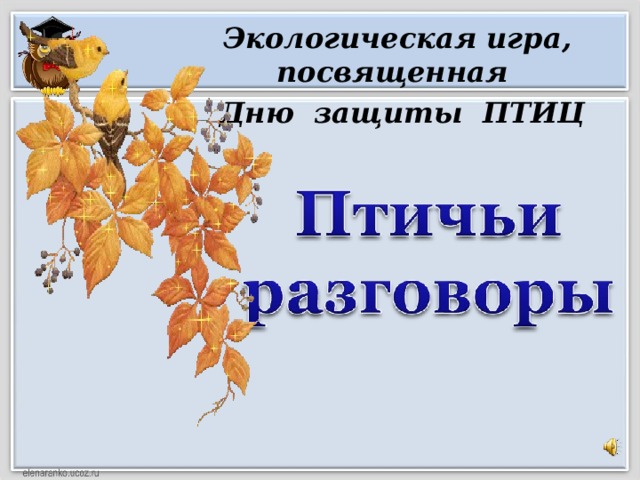 Экологическая игра, посвященная  Дню защиты ПТИЦ 