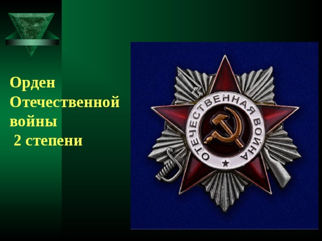 Орден Отечественной войны  2 степени 