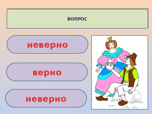 ВОПРОС неверно верно неверно 