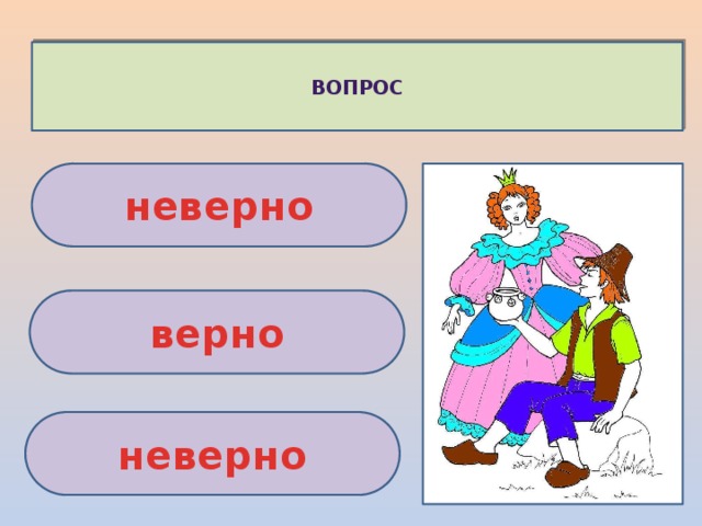 ВОПРОС неверно верно неверно 