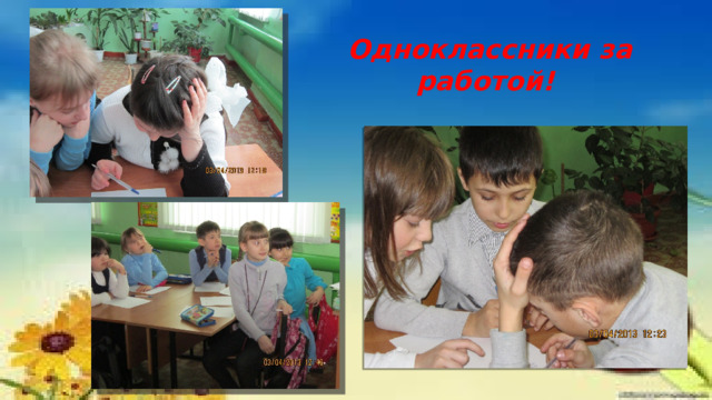  Одноклассники за работой! 