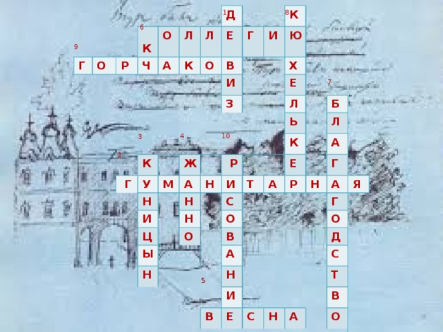 Г О Р  К О Ч Л А Л Д К Е О В Г И  Г И К К Ю З У Х М Ж Н А Е И Л Ц Н Н  Р Ь И Н Ы О Б К Т Н С О А Л Е Р В А А Н Г А Н В Г И Я О Е Д С С Н Т А В О 1 8 6 9 7 10 4 3 2 5 