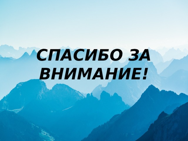 СПАСИБО ЗА ВНИМАНИЕ! 