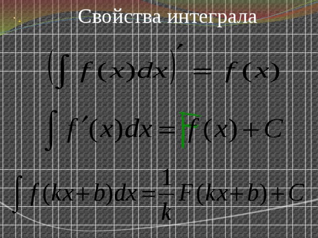 Свойства интеграла 