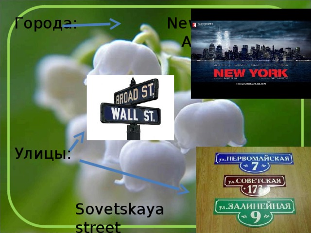 Города: New York  Abakan Улицы: Sovetskaya street 