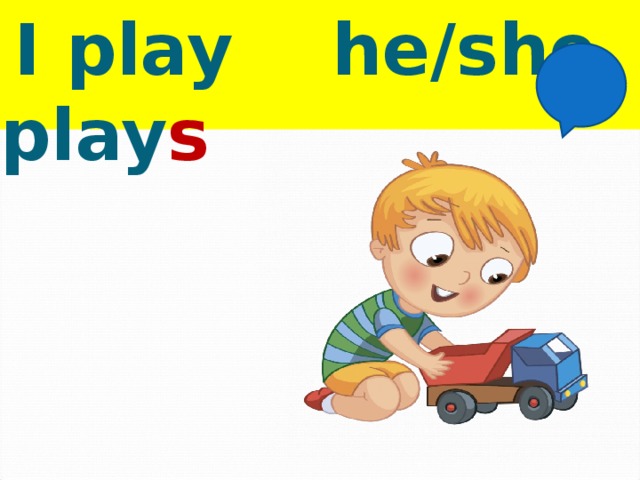  I play he/she play s 