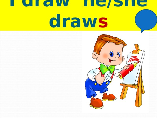 I draw he/she draw s 