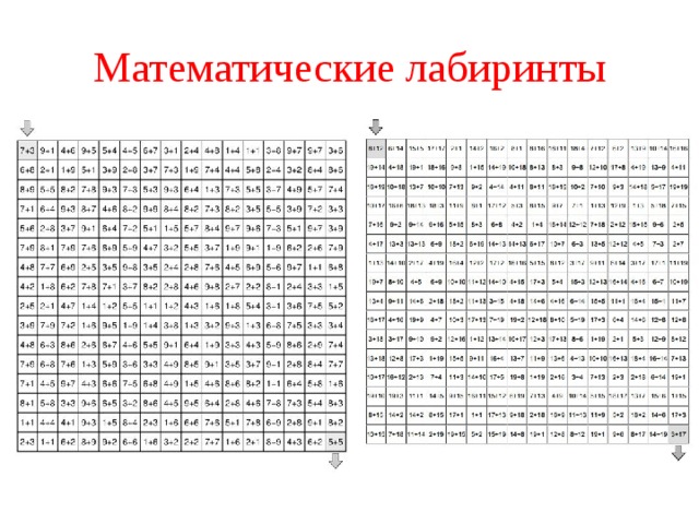 Математические лабиринты 