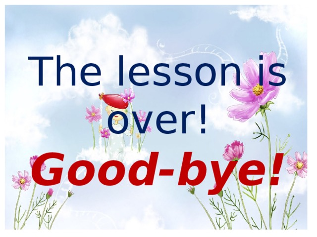 The lesson is over!  Good-bye! 