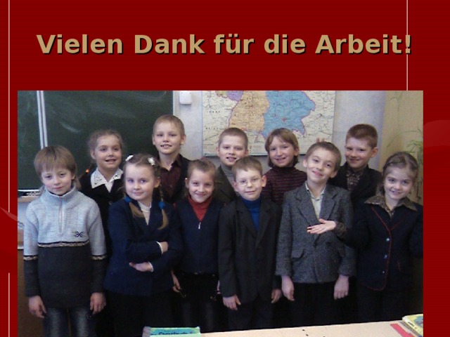 Vielen Dank für die Arbeit! 