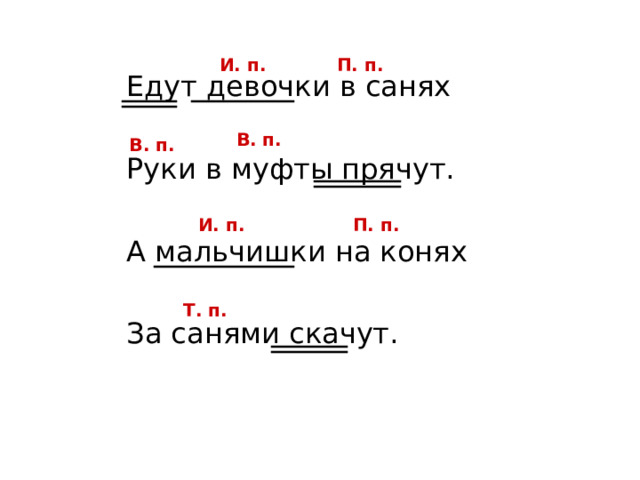 И. п. П. п. В. п. В. п. И. п. П. п. Т. п. 