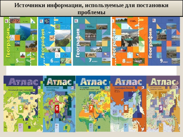 Источники информации, используемые для постановки проблемы 