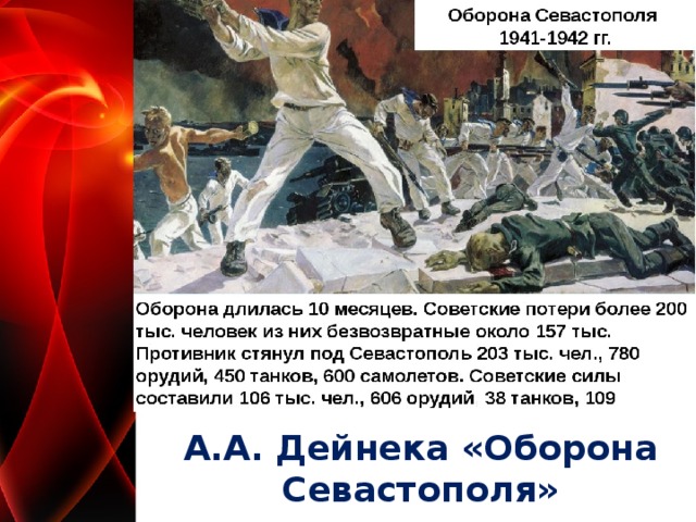 А.А. Дейнека «Оборона Севастополя»  