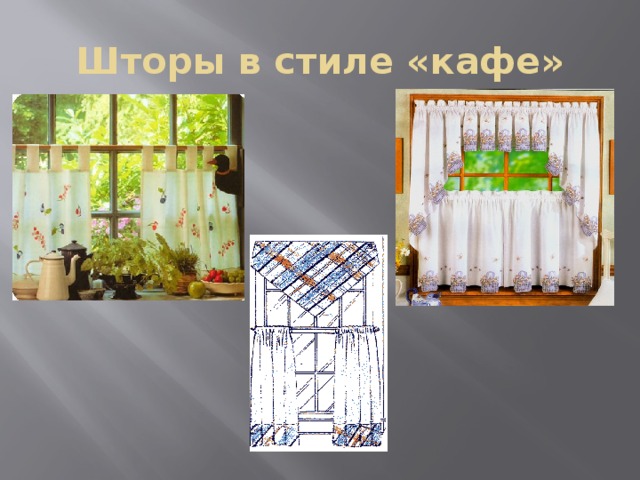 Шторы в стиле «кафе» 