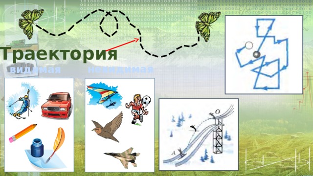 Траектория невидимая видимая 