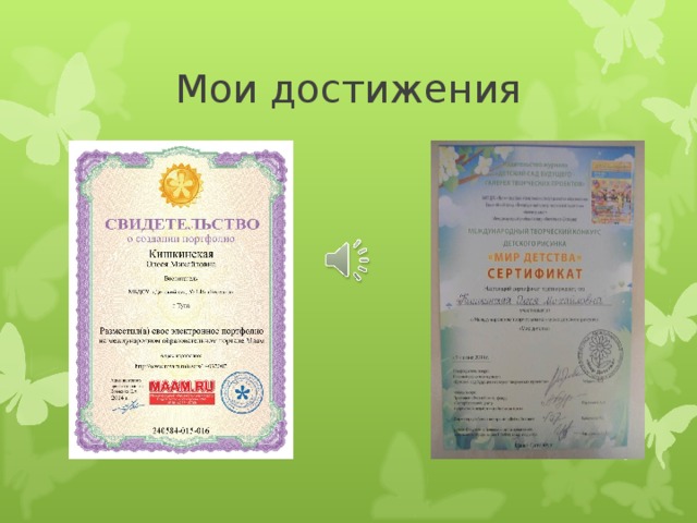 Мои достижения 