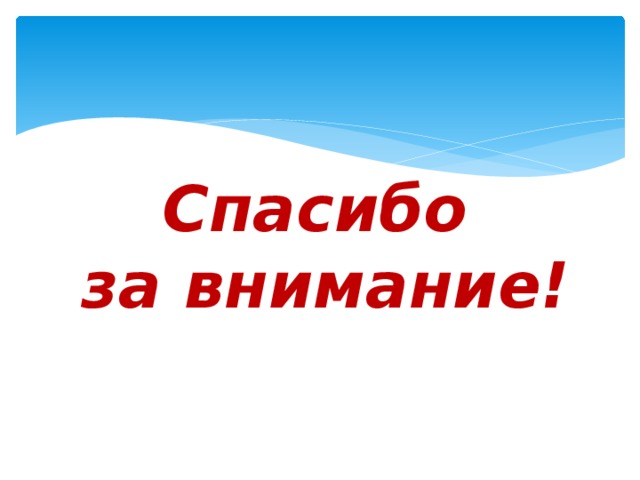 Спасибо  за внимание! 