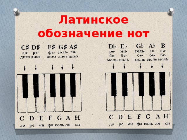 Латинское обозначение нот 