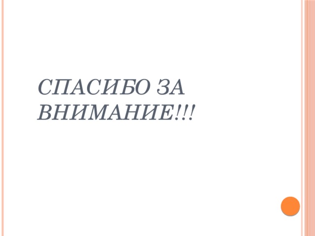 Спасибо за внимание!!! 