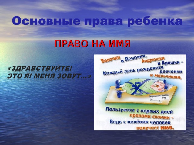 ПРАВО НА ИМЯ 