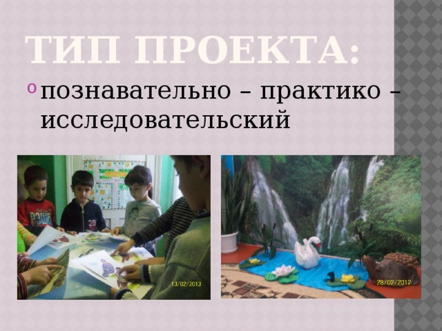 Тип проекта: познавательно – практико – исследовательский 