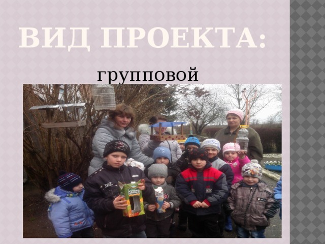 Вид проекта:  групповой 