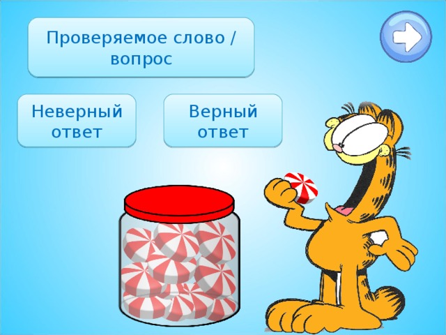 Проверяемое слово / вопрос Верный ответ Неверный ответ 