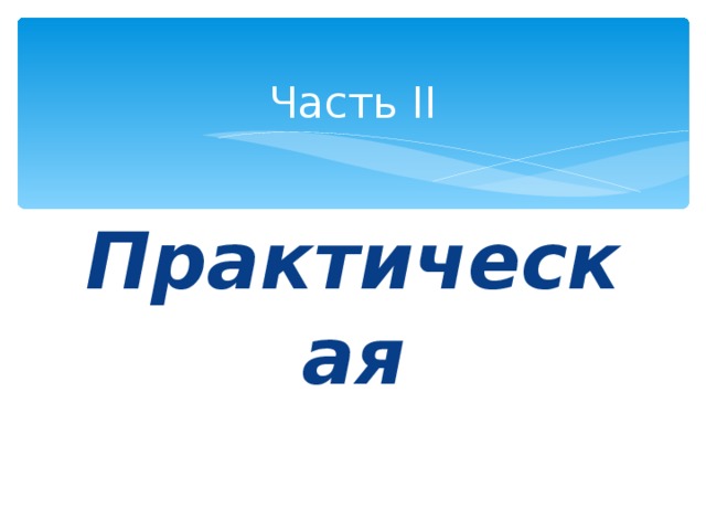 Часть II Практическая 