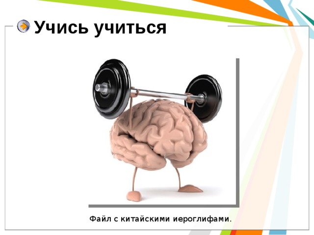 Учись учиться Файл с китайскими иероглифами. 