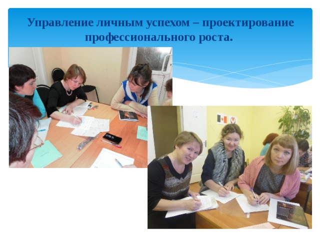 Управление личным успехом – проектирование профессионального роста. 