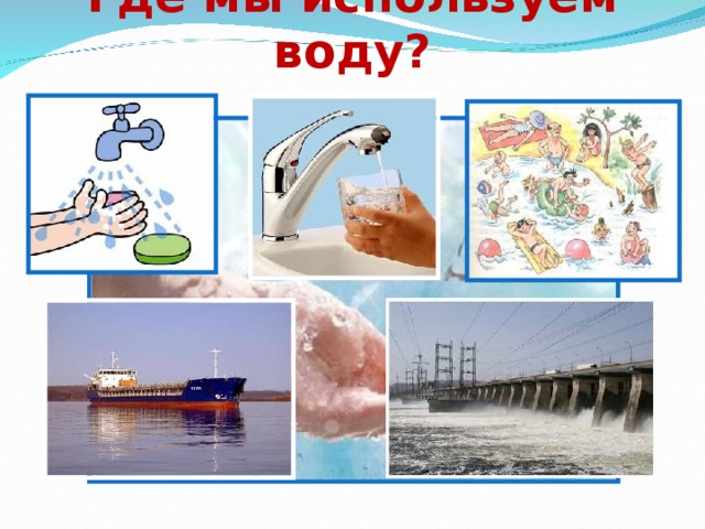 Где мы используем воду? 
