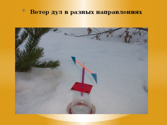 Ветер дул в разных направлениях 