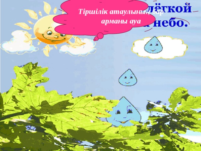 Тіршілік атаулының бар арманы ауа 