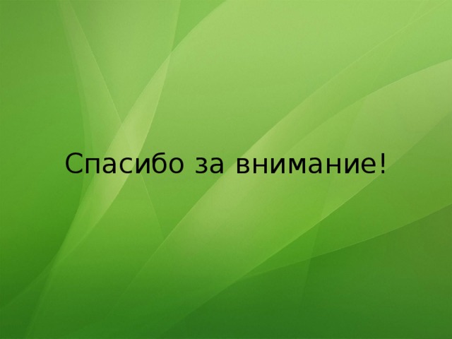 Спасибо за внимание! 