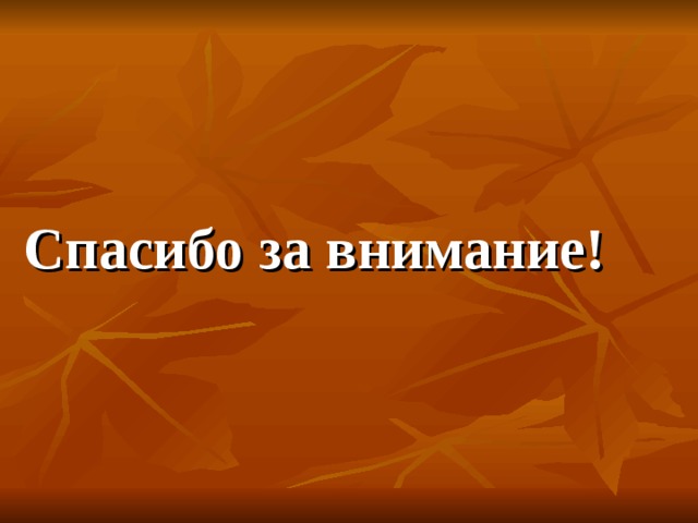  Спасибо за внимание! 