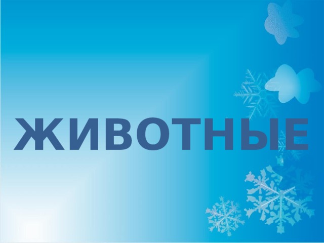 ЖИВОТНЫЕ 