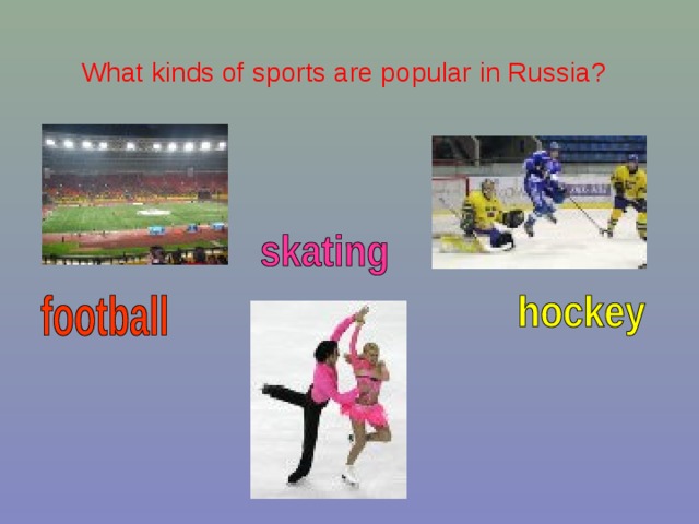 What kinds of sports are popular in Russia?  