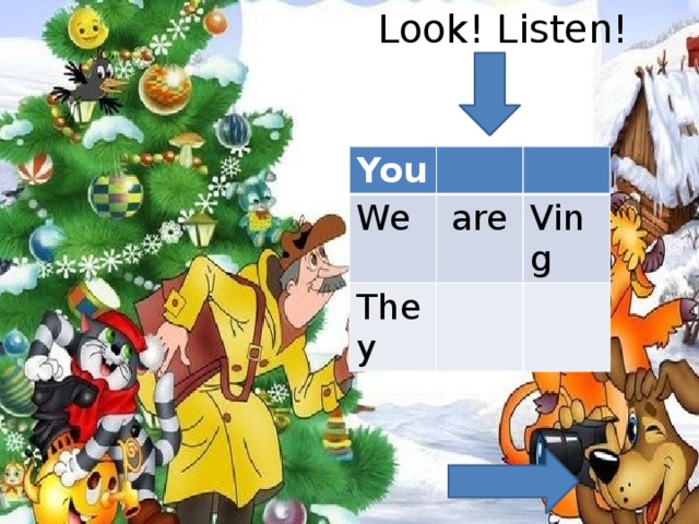  Look! Listen!   You We are They Ving 