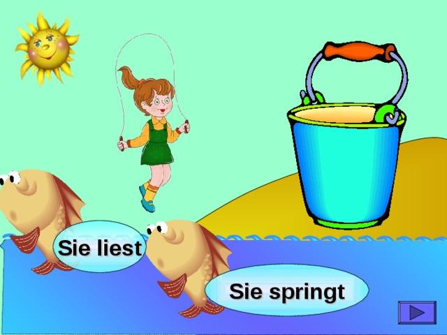 Sie liest Sie springt 