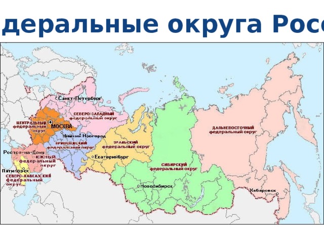  Федеральные округа России 