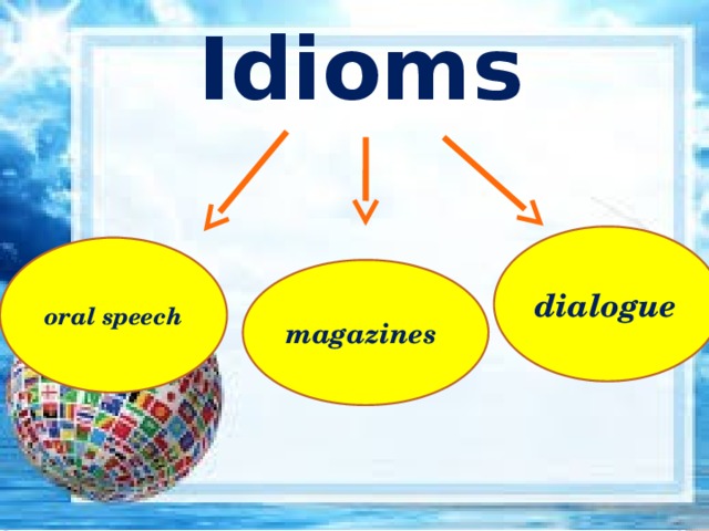 Idioms dialogue oral speech magazines 