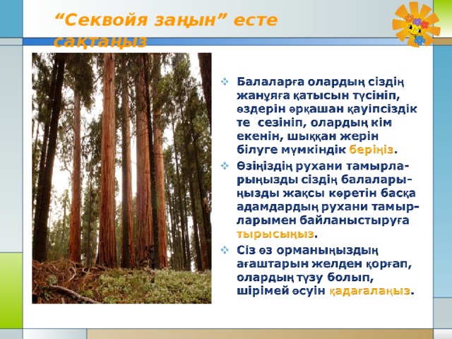 “ Секвойя заңын” есте сақтаңыз 