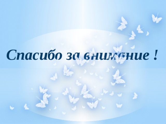Спасибо за внимание ! 
