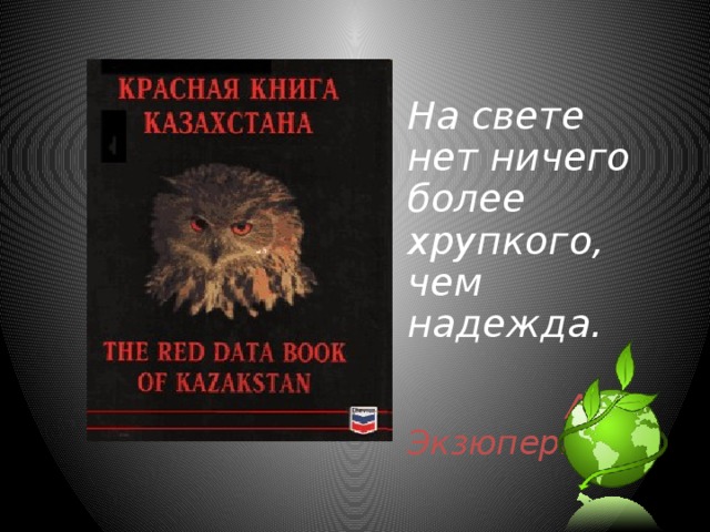 На свете нет ничего более хрупкого, чем надежда.    А. Экзюпери 